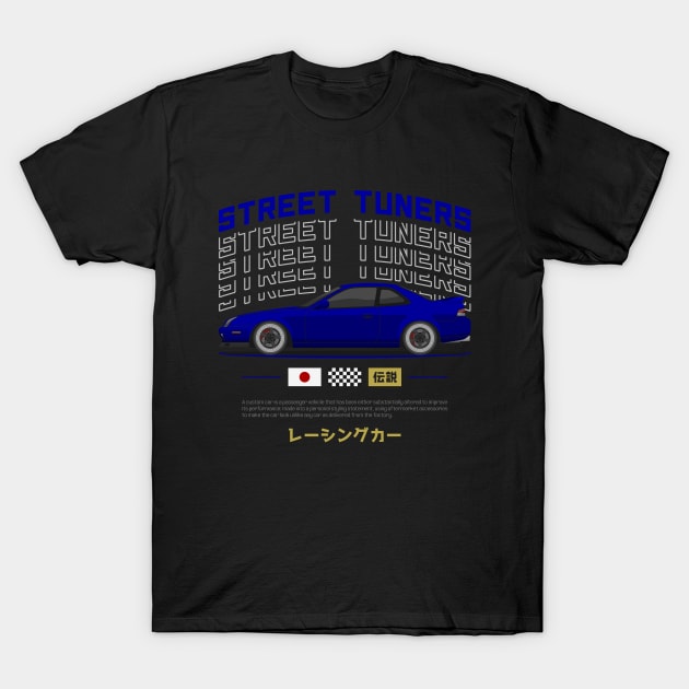 Tuner Blue Prelude MK5 JDM T-Shirt by GoldenTuners